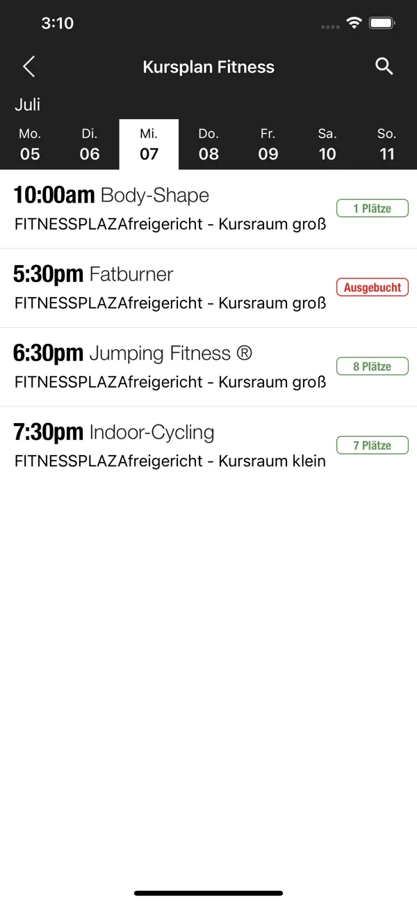 Screenshot #2 pour FITNESSPLAZA Freigericht