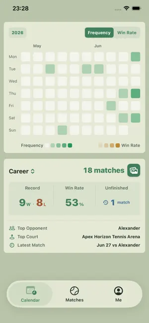 SmashNote Tennis Score screenshot 1