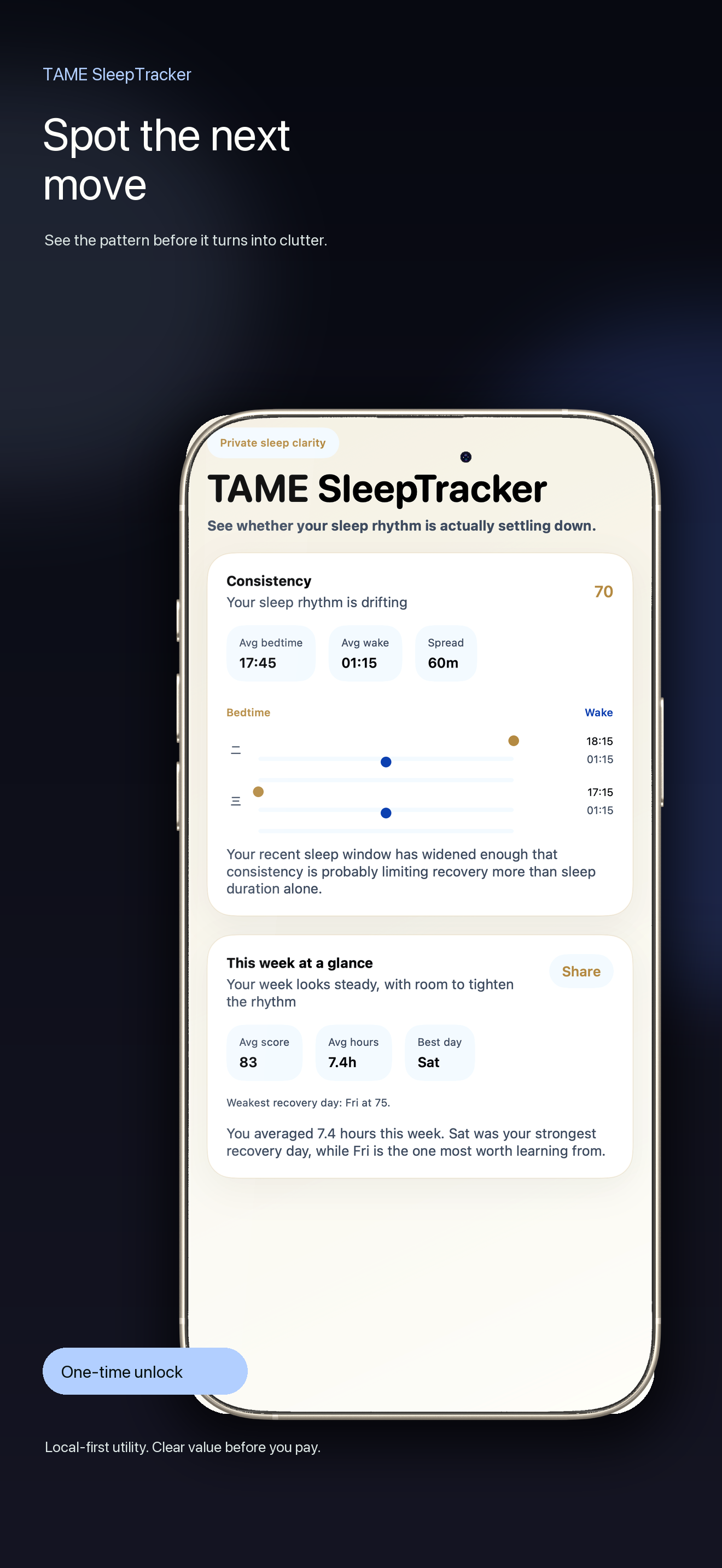 TAME SleepTracker Journal screenshot 3