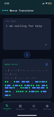 MorseWave – Morse Code App iPhone screenshot
