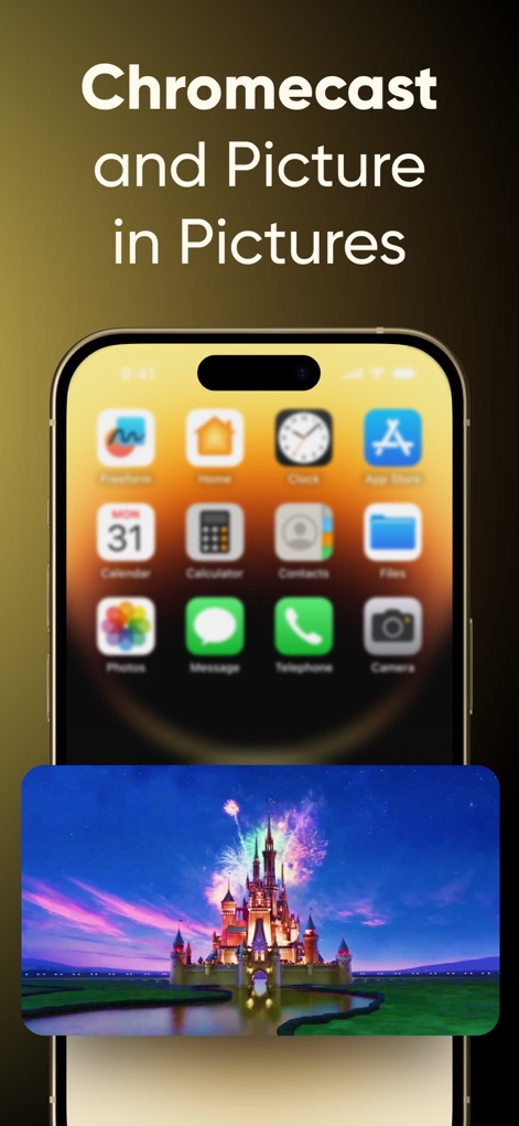 IPTV Streamer Pro - Users benefit from versatile viewing modes like Picture-in-Picture and Chromecast support for flexible playback on any screen.