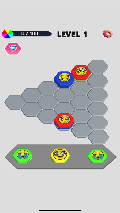 Hexagon Sort: Emoji Match 3d screenshot 3