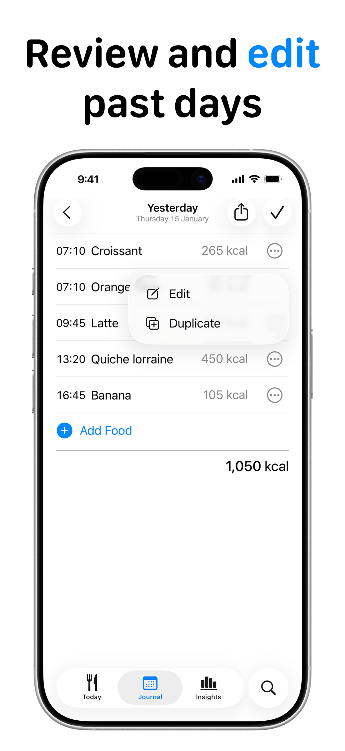 Eaten - Food Diary