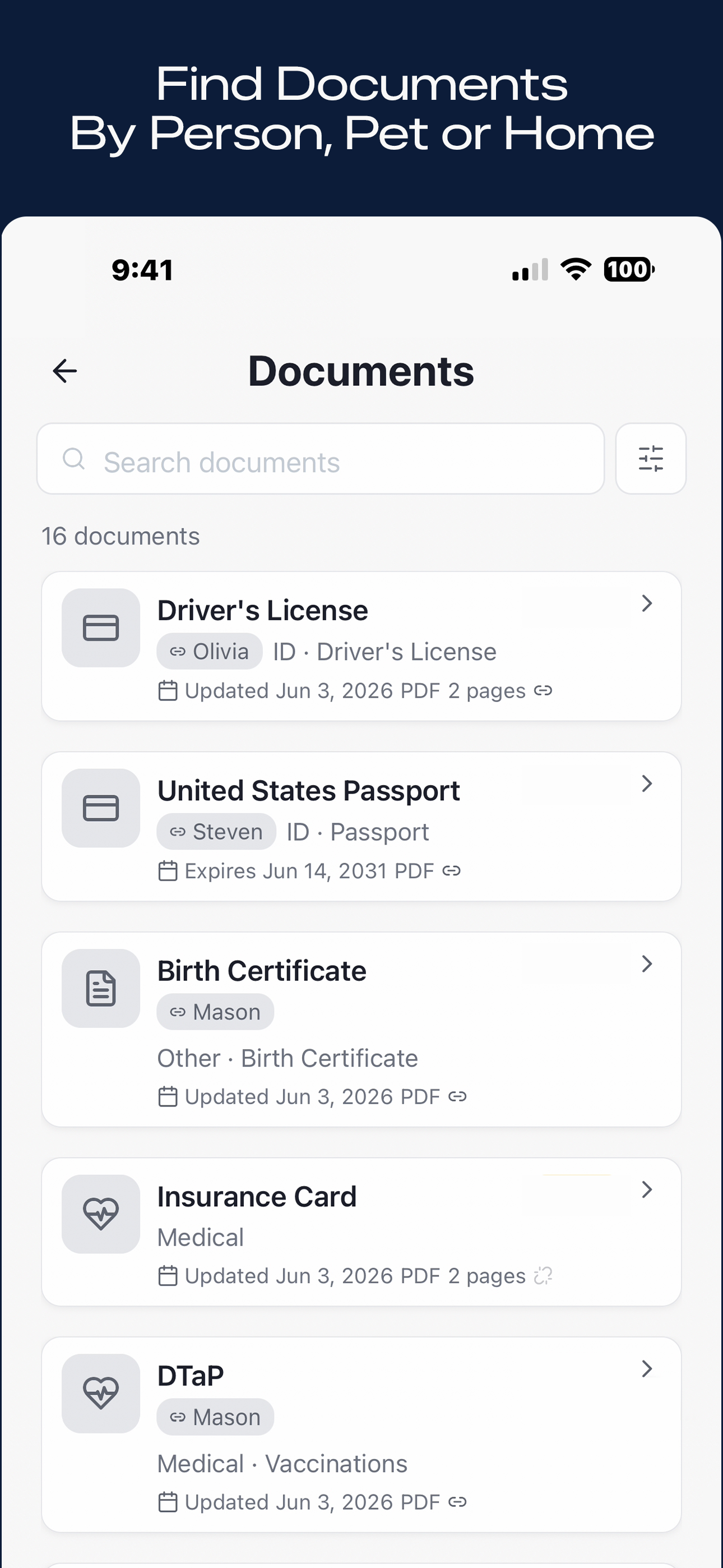 LifeVault: Life Organized