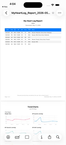 My Heart Log Screenshot 9 of 10
