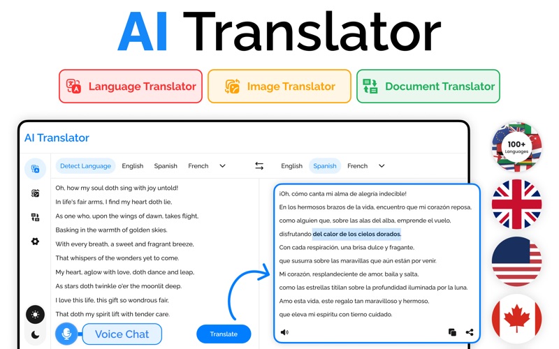 AI Translator -Translation App iPhone screenshot 1 - Reference app