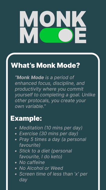 Monk Mode - Take Control