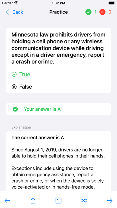 Minnesota Driver Test -DMVCool Screenshot