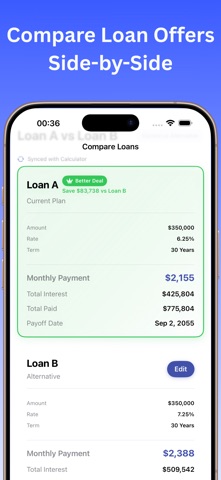 Loan Calculator – Refinance screenshot