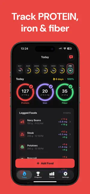 Protein Tracker: Fiber & Iron screenshot 1
