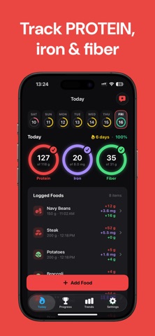 Protein Tracker: Fiber & Iron Screenshot 1 of 5