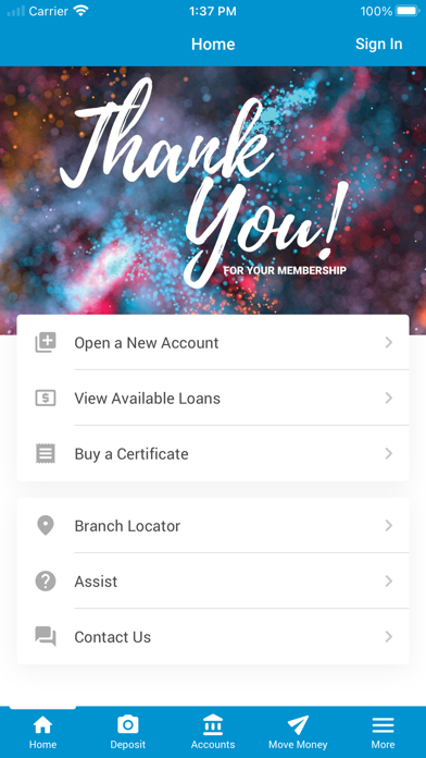 Materion Federal Credit Union Screenshot