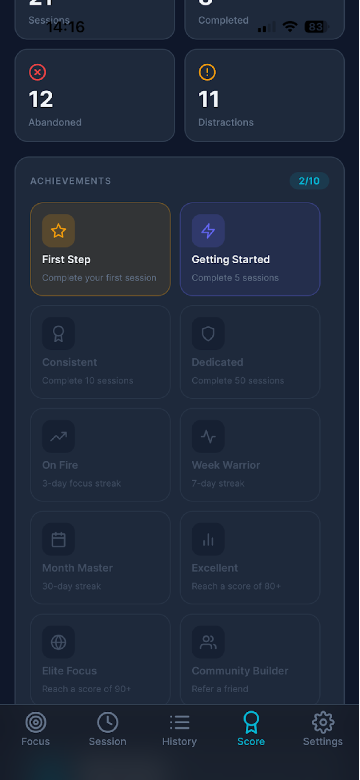 DeepFocus: Session Tracker screenshot 3
