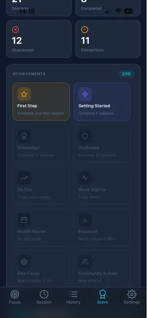 DeepFocus: Session Tracker screenshot 3
