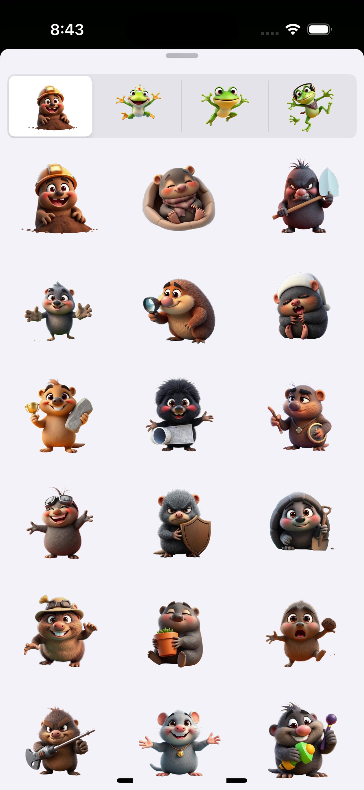 Screenshot 1 of Sunny Critters Sticker Set