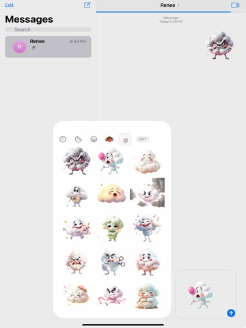Shredding Cloud Stickers iPad screenshot