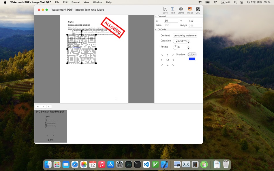 #4. Watermark PDF/Image Text QRC (macOS) 由: 颖淑 唐