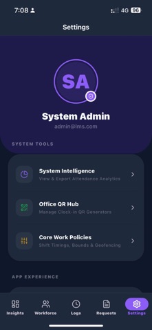 Workforce Management System screenshot
