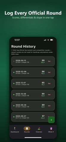 Golf Handicap: Track & Plan iPhone screenshot