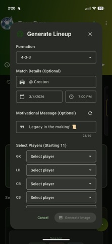 TeamSync: Soccer Analytics screenshot