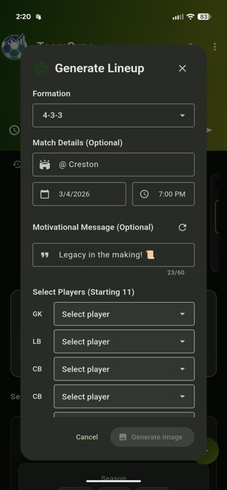 TeamSync: Soccer Analytics Screenshot 6 of 7