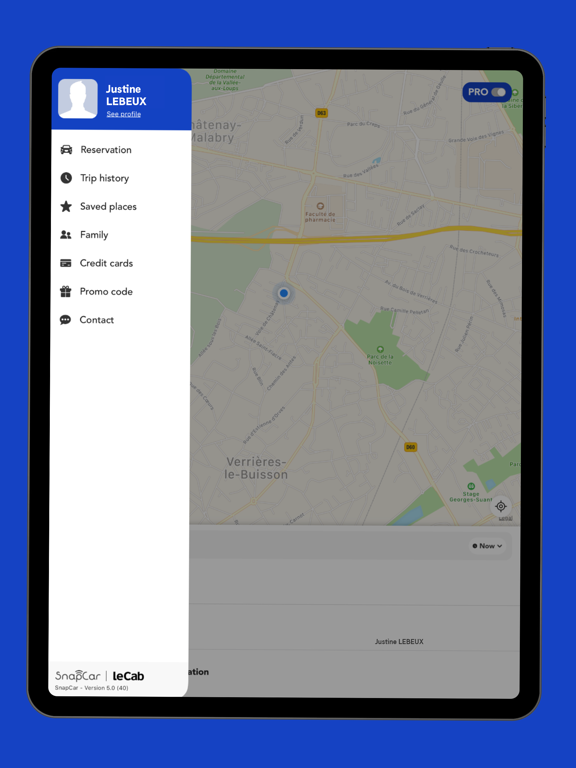 LeCab - Book a ride ! iPad screenshot 2 - Travel app