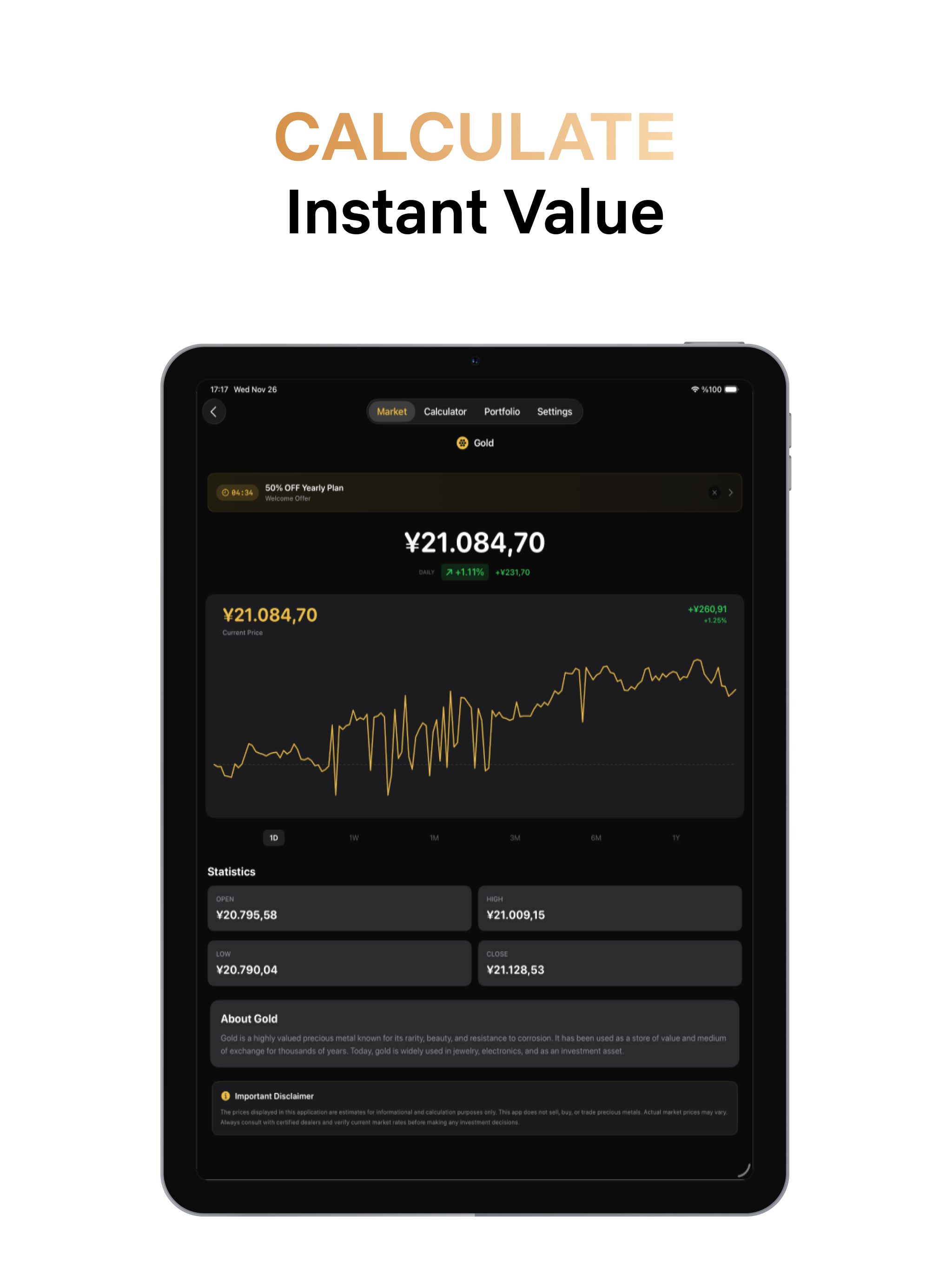 Gold Calculator: Live Tracker