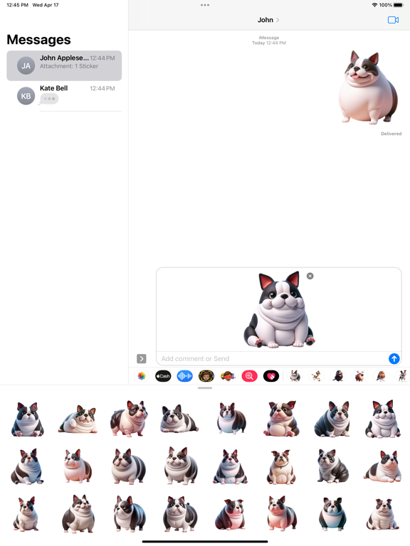 Screenshot #5 pour Fat Boston Terrier Stickers
