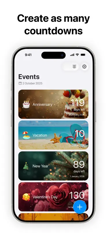 Countdown: Holiday & Day Count screenshot 1 of 5