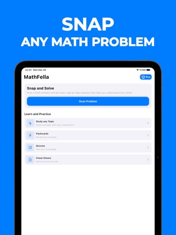 Math Solver: MathFella iPad screenshot