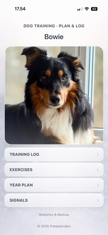 Hundetræning - Plan & Log