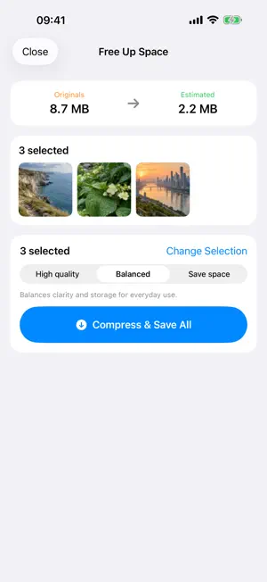 LessKB: Photo Compressor screenshot 4