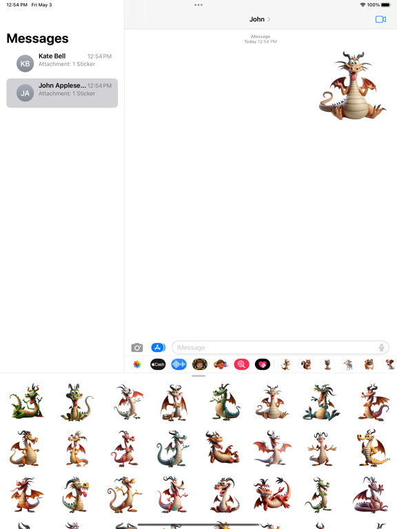 Screenshot #4 pour Goofy Dragon Stickers