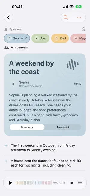 Mono: AI Voice Memo Assistant screenshot 1