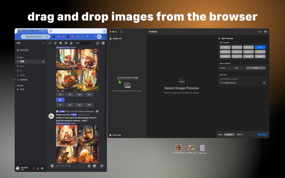 #3. GridSplit - AI Image Splitter (macOS) Door: Zebin Huang