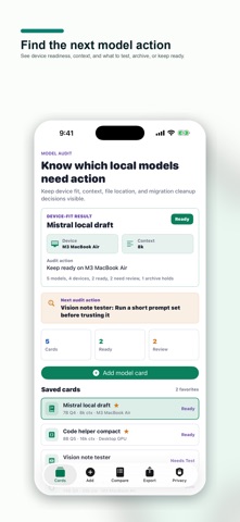 Local Model Card Vault Screenshot 1 of 5