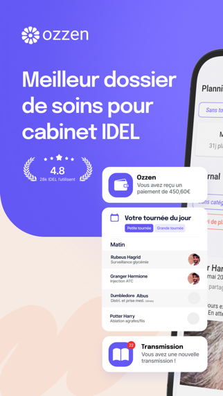 Screenshot #1 pour Ozzen: Agenda/Dossier de soins
