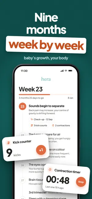 hera: Pregnancy & Baby Tracker screenshot 2