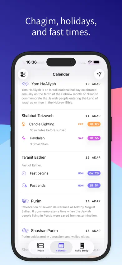 Zmanim Pro screenshot 1