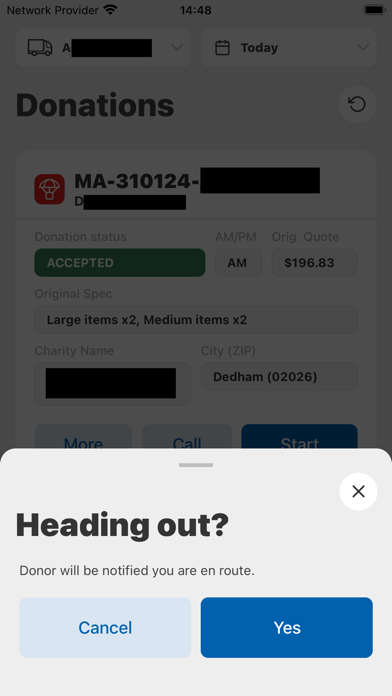 Resupply Driver App V2 Screenshot