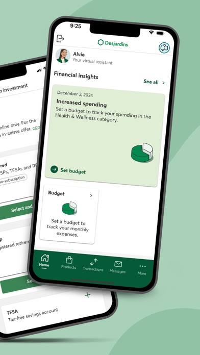 Desjardins mobile services Screenshot