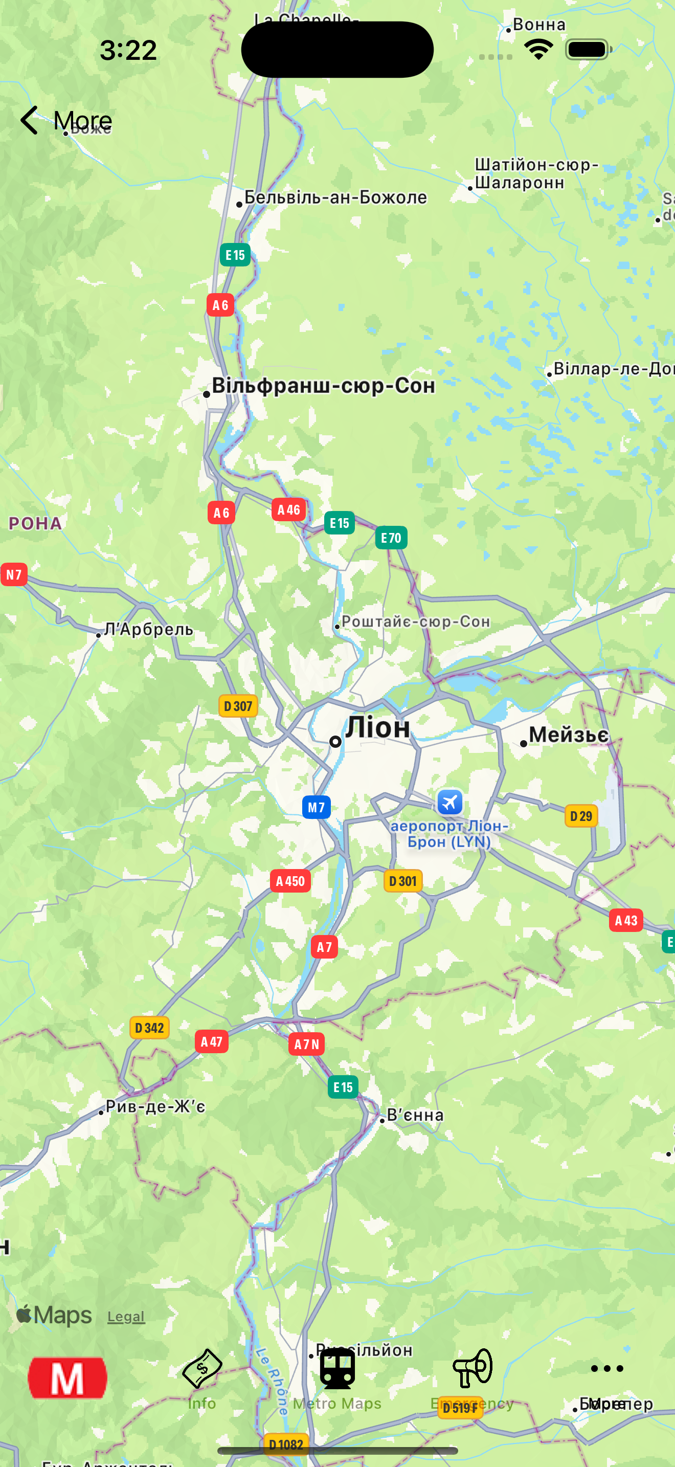 Lyon Subway Map