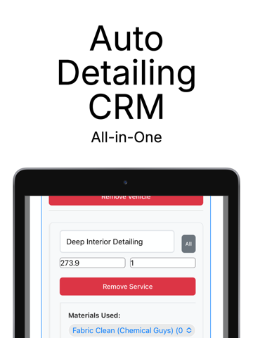 Auto Detailing CRM iPad screenshot 1 - Business app