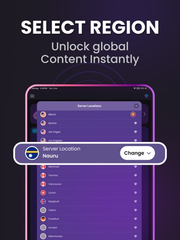 VPN + TOR Browser iPad screenshot