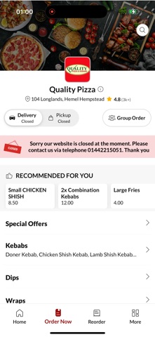 Quality Pizza. Screenshot 2 of 4
