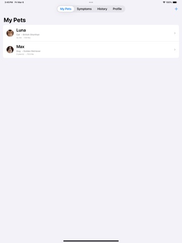Pet Check AI iPad screenshot
