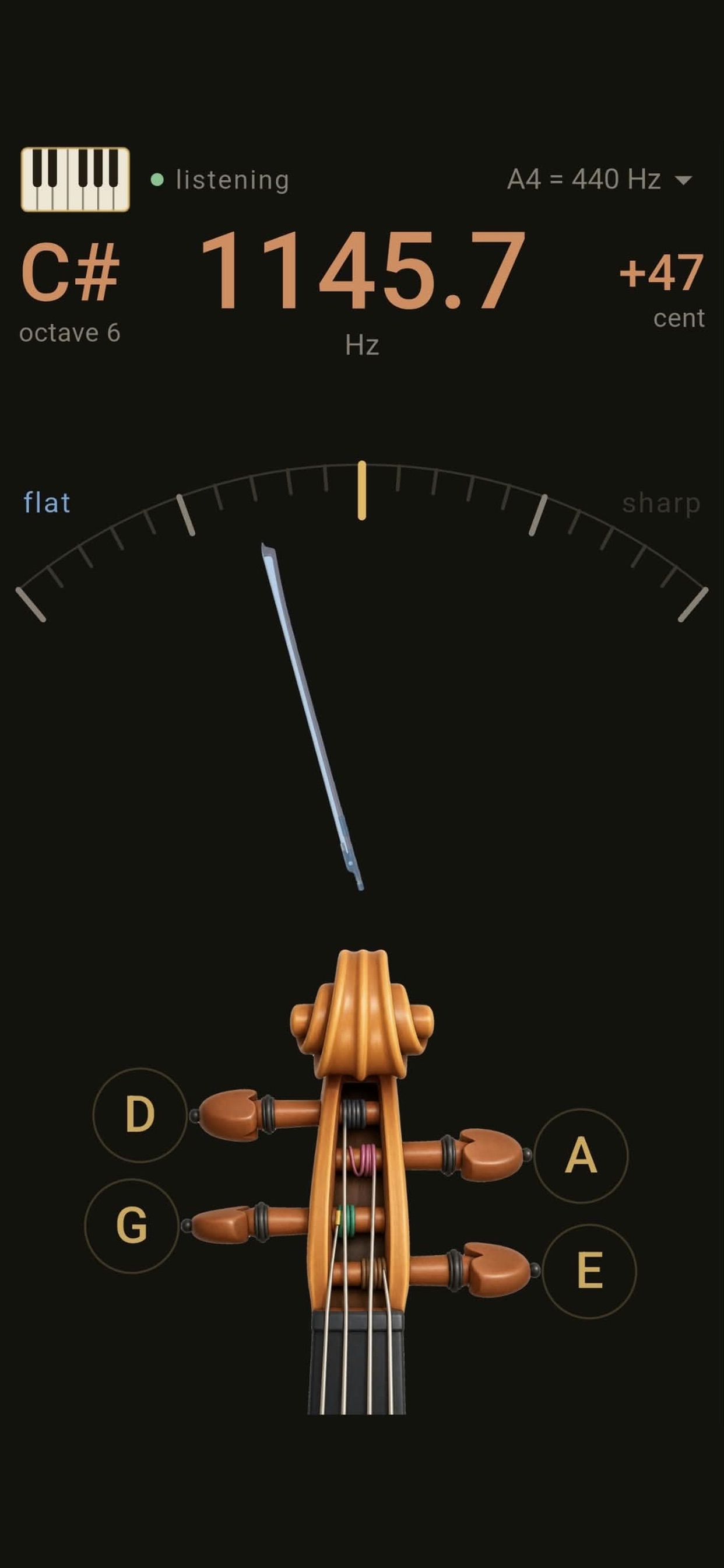 Screenshot 2 of Violin Tuner: Chromatic