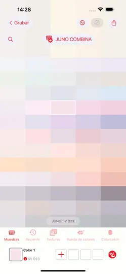 Captura de pantalla de Juno Color en iPhone 5