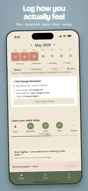 Tide: Period & Cycle Tracker screenshot 2