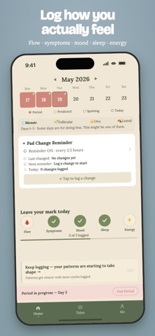 Tide: Period & Cycle Tracker Screenshot 2 of 6